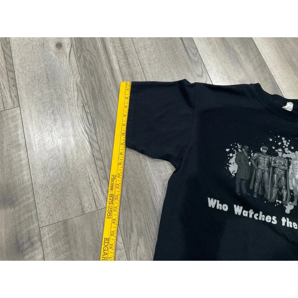 Who Watches the Watchmen Graphic T-Shirt Black DC Comics Movie Men Large